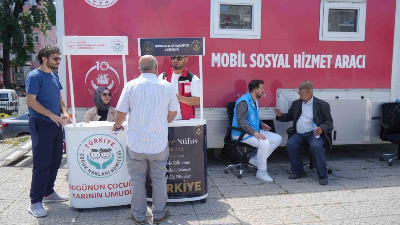 Mobil Sosyal Hizmet Aracı Samsun’da vatandaşlarla buluşuyor