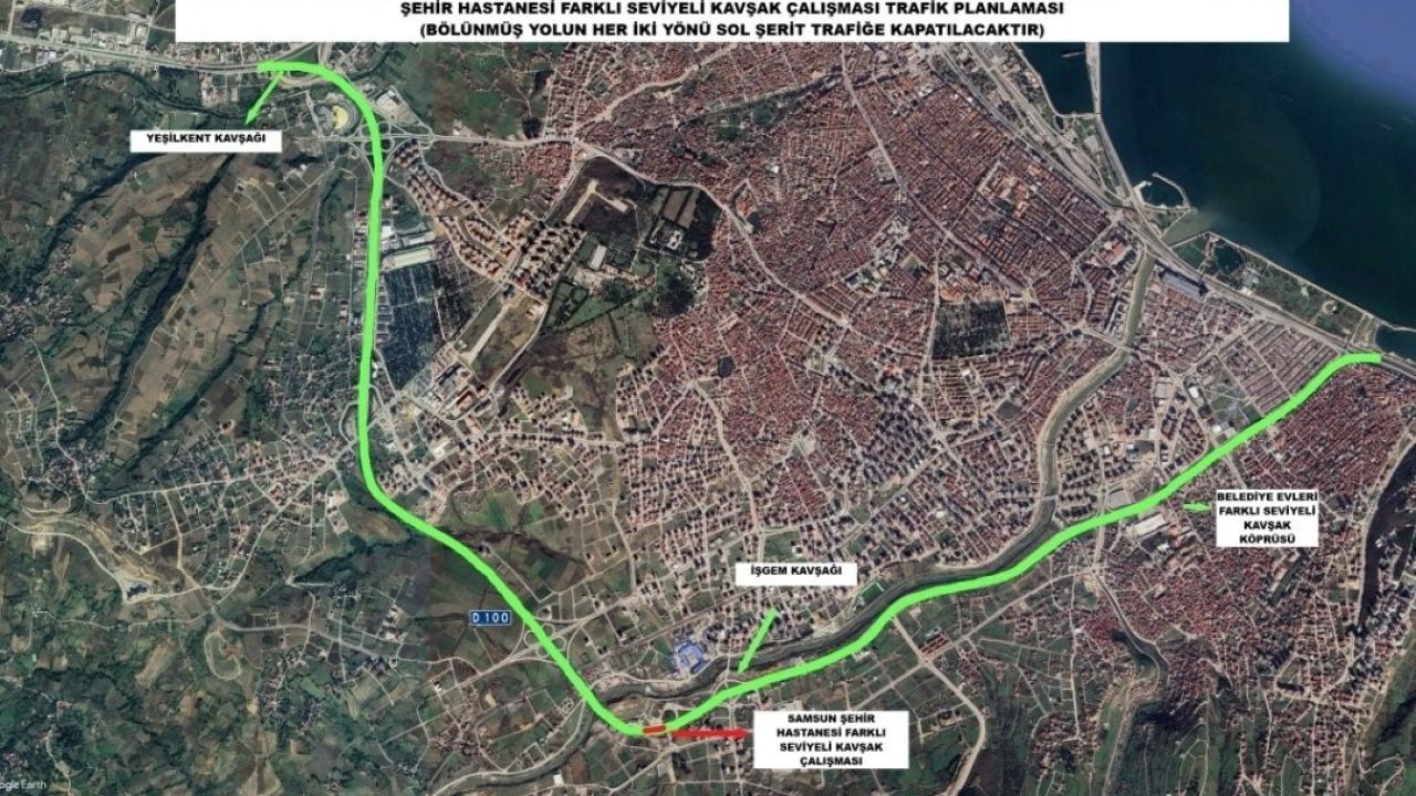 Samsun Şehir Hastanesi kavşak çalışması başlıyor