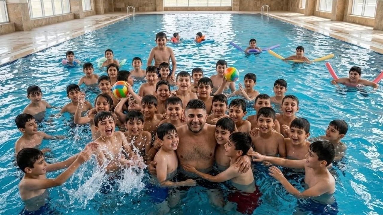 Erzurumlu iş insanından köy çocuklarına havuz jesti: 2 bin 500 çocuk ilk kez havuzla buluştu