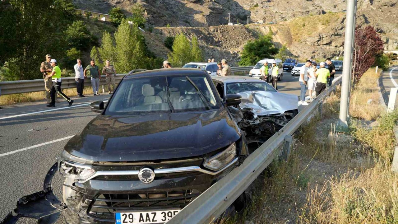 Gümüşhane’de zincirleme kaza: 1 yaralı