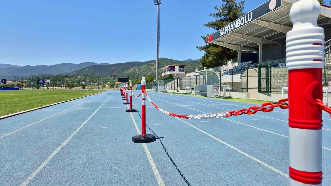 Safranbolu Atletizm Pisti’nde yeni kulvar düzenlemesi