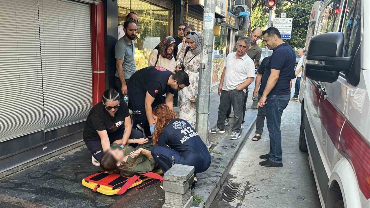 Samsun’da ıslak zeminde düşen genç kadın hastaneye kaldırıldı